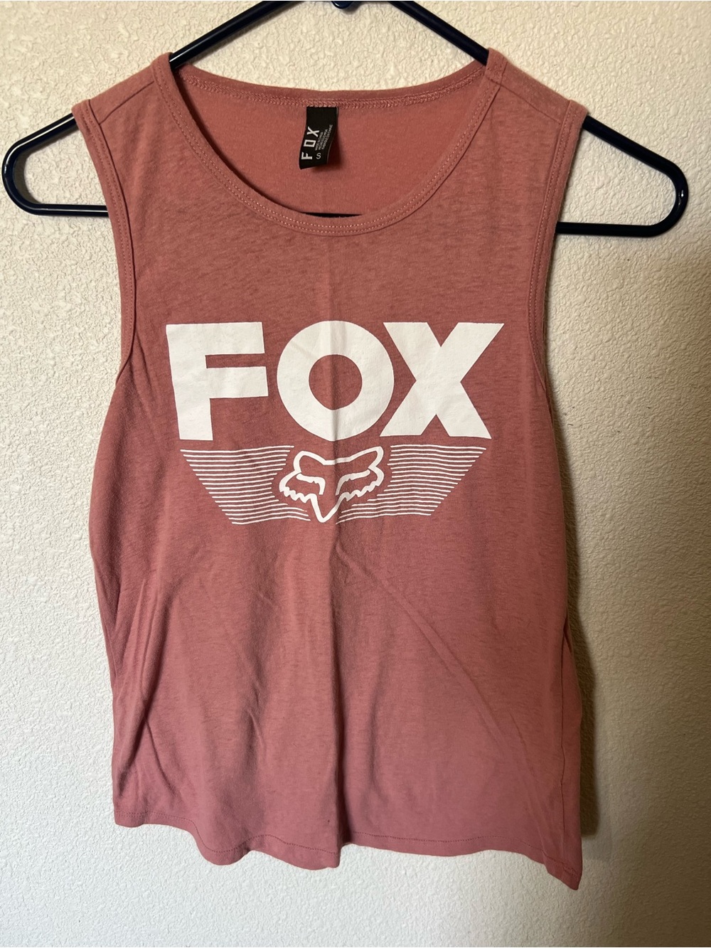 Fox Women's Sleeveless Logo Tank Top - Mauve Rose with White Print